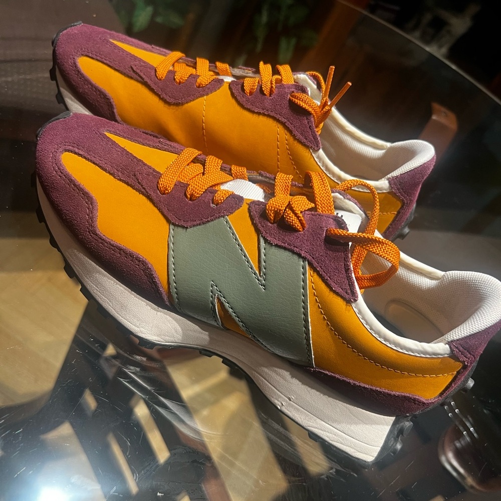 New Balance Burnt Orange and Deep Burgundy Athletic Shoes